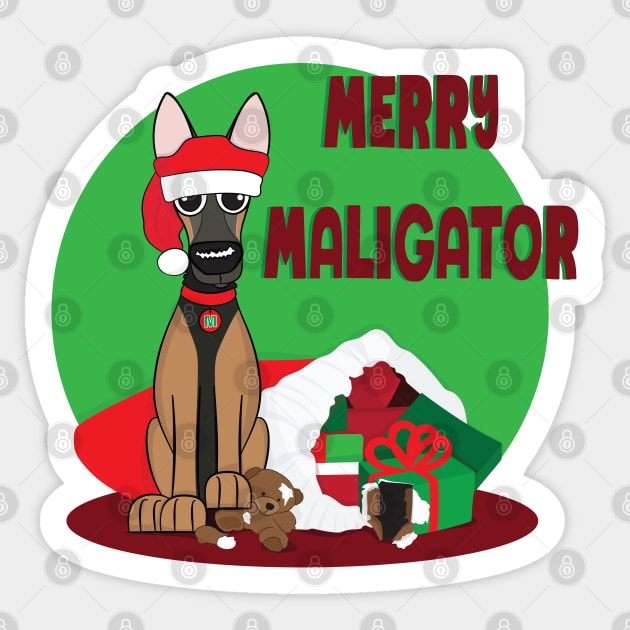 Merry Maligator - Maliclause Sticker by ArtsofAll